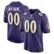 Men's Baltimore Ravens Nike Purple Custom Game Jersey