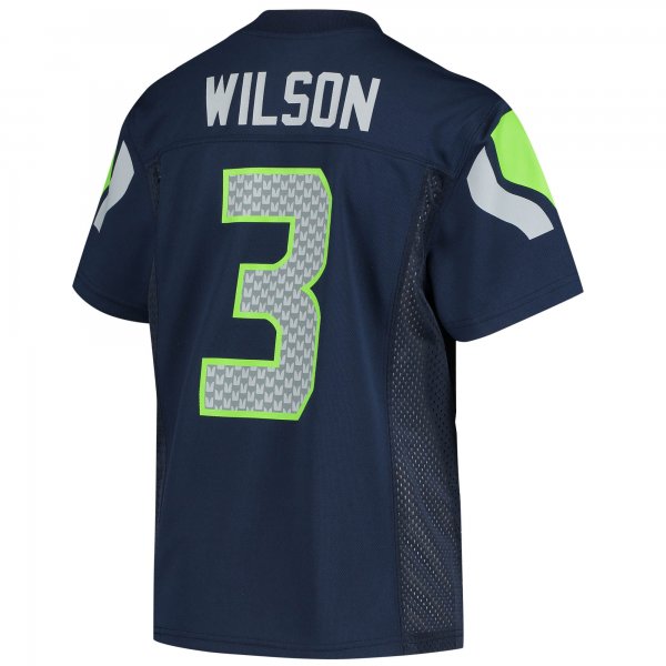 Youth Seattle Seahawks Russell Wilson College Navy Replica Player Jersey