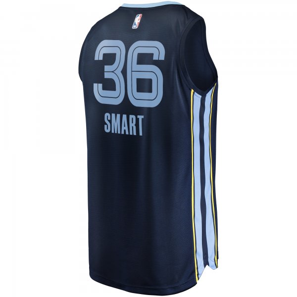 Men's Memphis Grizzlies Marcus Smart Fanatics Navy Fast Break Player Jersey - Icon Edition