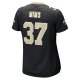 Women's New Orleans Saints Jordan Mims Nike  Black Team Game Jersey