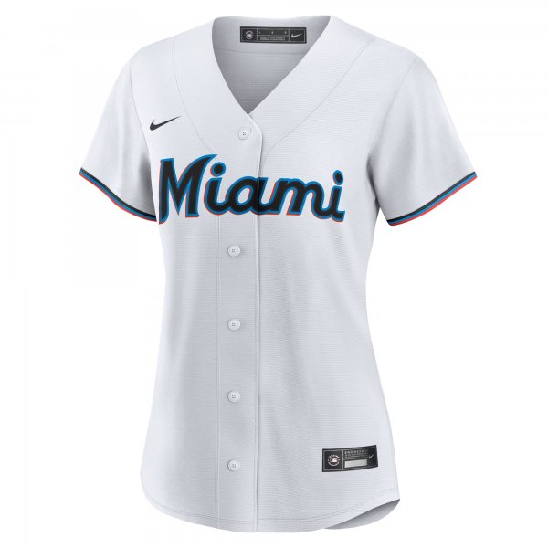 Women's Miami Marlins Nike White Home Blank Replica Jersey