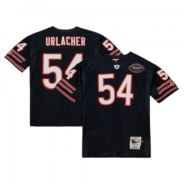 Men's Chicago Bears 2003 Brian Urlacher Mitchell & Ness Navy Throwback Retired Player Jersey