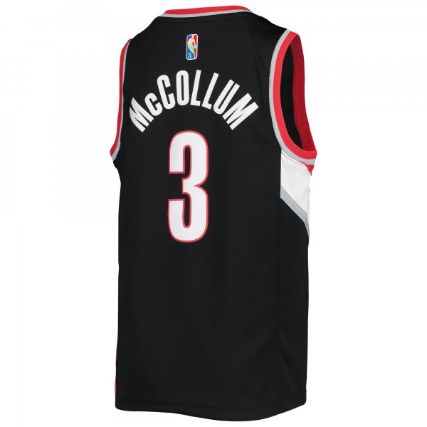 Youth Portland Trail Blazers C.J. McCollum Nike Black 2021/22 Diamond Swingman Jersey - Icon Edition