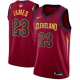 Men's Nike Cleveland Cavaliers #23 LeBron James Red The Finals Patch Swingman Icon Edition NBA Jersey