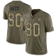 Nike Pittsburgh Steelers #90 T. J. Watt Olive/Camo Men's Stitched NFL Limited 2017 Salute To Service Jersey