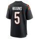 Men's Cincinnati Bengals Tee Higgins Nike Black Game Player Jersey