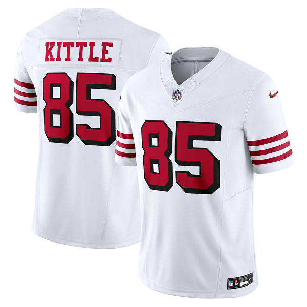 Men's San Francisco 49ers #85 George Kittle Nike White Alternate Vapor F.U.S.E. Limited NFL Jersey