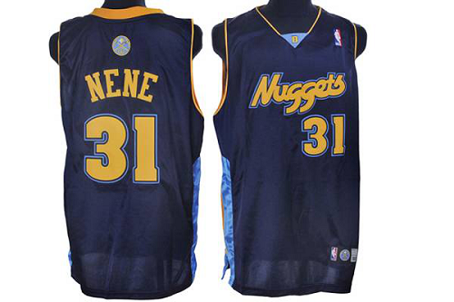 Men's Denver Nuggets #31 Nene Hilario Stitched Dark Blue NBA Jersey