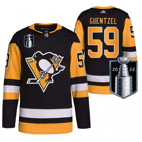 Men's Pittsburgh Penguins Jake Guentzel 2022 Stanley Cup Playoffs #59 Black Jersey