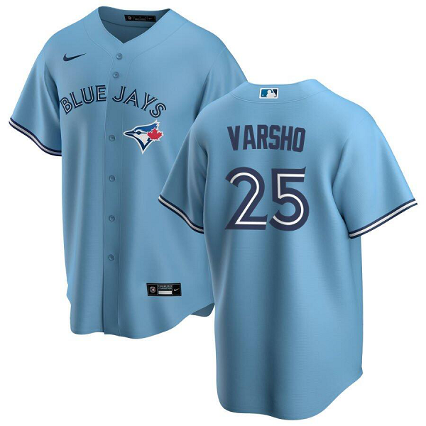 Youth Toronto Blue Jays #25 Daulton Varsho Light Blue Alternate Cool Base Jersey