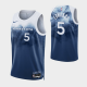 Youth Minnesota Timberwolves #5 Anthony Edwards City Edition 2023-24 Jersey Blue