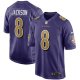 Men's Baltimore Ravens Lamar Jackson Nike Purple Alternate Game Jersey