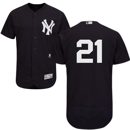 New York Yankees #21 Paul O'Neill Navy Blue Flexbase Collection Stitched MLB Jersey