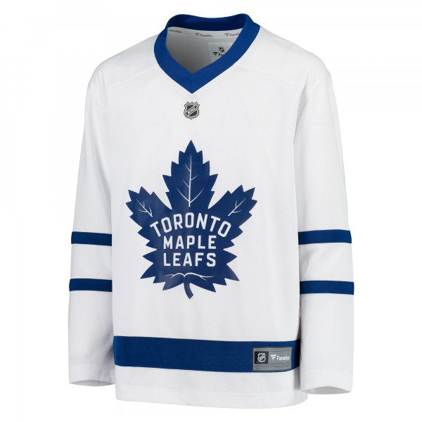 Youth Toronto Maple Leafs Fanatics White Away Replica Blank Jersey