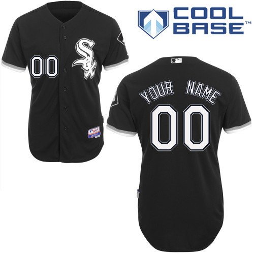 Chicago White Sox Black Men's Customized Cool Base MLB Jersey