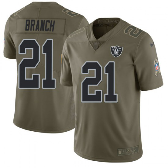 Men's Nike Las Vegas Raiders #21 Cliff Branch Limited Green 2017 Salute to Service NFL Jersey