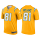 Men's Los Angeles Chargers #81 Mike Williams Gold 2021 Limited NFL Jersey