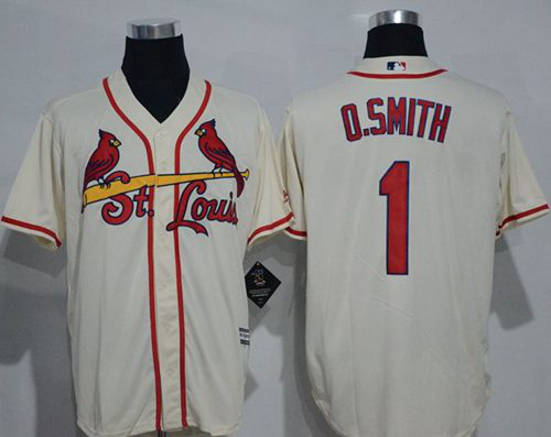 St. Louis Cardinals #1 Ozzie Smith Cream New Cool Base Stitched MLB Jersey