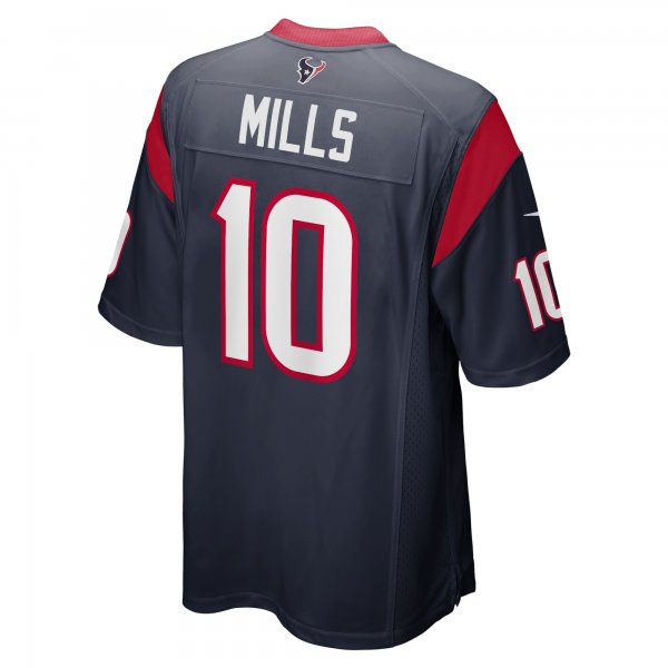 Men's Houston Texans Davis Mills Nike Navy Game Jersey