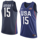 Nike Men's Team USA #15 Carmelo Anthony Navy Blue 2016 Dream Team Game NBA Jersey