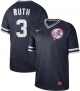 Men's Nike New York Yankees #3 Babe Ruth Navy Cooperstown Collection Stitched MLB Jersey