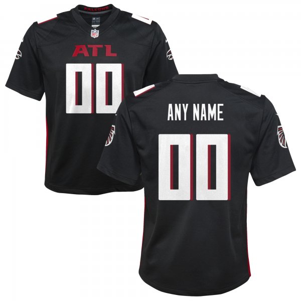 Youth Atlanta Falcons Nike Black Custom Game Jersey