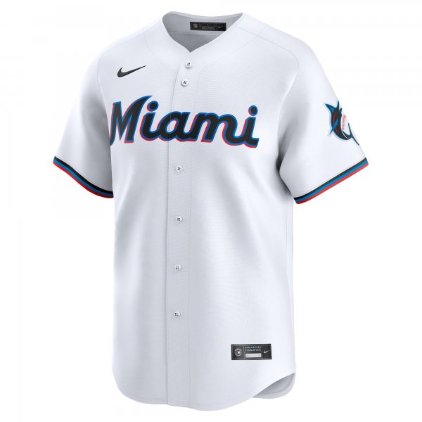 Men's Miami Marlins Jake Burger Nike White Home Limited Player Jersey