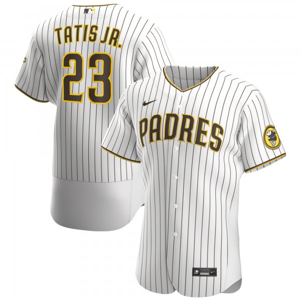 Men's San Diego Padres Fernando TatÃÂ­s Jr. Nike White/Brown Home Player Jersey