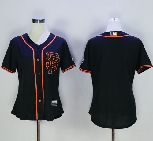 San Francisco Giants Blank Black Alternate Women's Stitched MLB Jersey