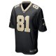 Men's New Orleans Saints Nick Vannett Nike Black Game Jersey