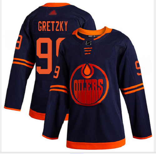 Edmonton Oilers #99 Wayne Gretzky Navy Alternate Stitched Hockey Jersey