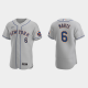 Men's New York Mets #6 Starling Marte Gray Road Flex Base MLB Jersey