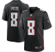 Men's Atlanta Falcons #8 Kyle Pitts Nike 2021 Black NFL Draft First Round Pick Player Game Jersey