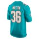 Men's Miami Dolphins Mark Milton Nike Aqua Game Jersey