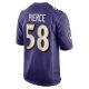 Men's Baltimore Ravens Michael Pierce Nike Purple Game Jersey