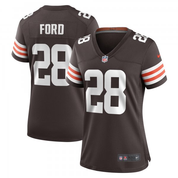 Women's Cleveland Browns Mike Ford Nike  Brown Team Game Jersey