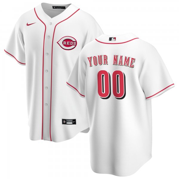 Men's Cincinnati Reds Nike White Home Replica Custom Jersey