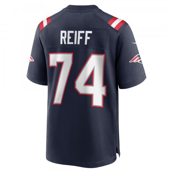 Men's New England Patriots Riley Reiff Nike Navy Game Jersey