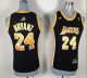 Los Angeles Lakers #24 Kobe Bryant Black With Gold NO. Women Fashion Stitched NBA Jersey