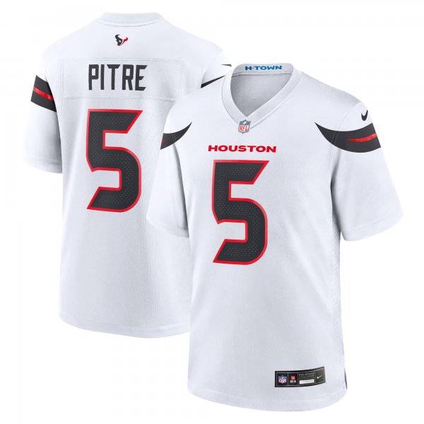 Men's Houston Texans Jalen Pitre Nike White Game Jersey