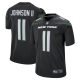 Men's New York Jets Jermaine Johnson II Nike Stealth Black Alternate Game Jersey