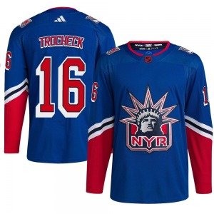 Youth New York Rangers #16 Vincent Trocheck Blue Royal Reverse Retro 2.0 Adidas NHL Jersey