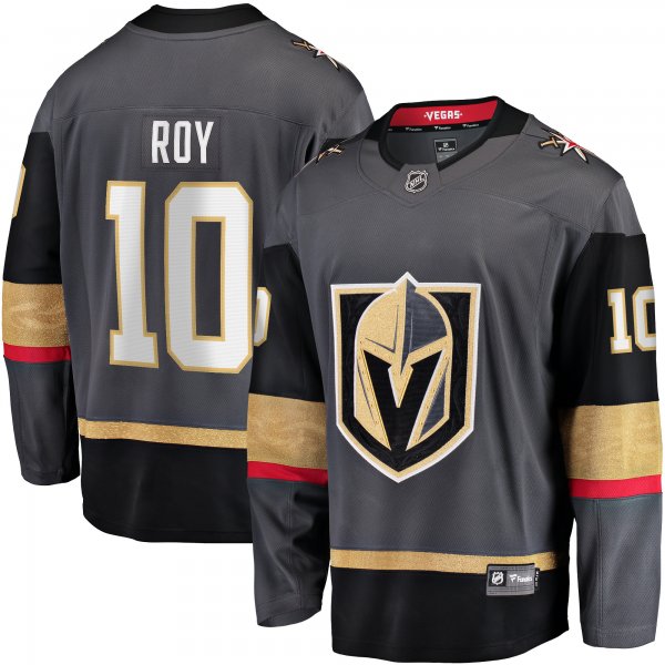 Men's Vegas Golden Knights Nicolas Roy Fanatics Gray Home Breakaway Player Jersey