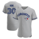 Men's Toronto Blue Jays #30 Alejandro Kirk Grey Away Flex Base Stitched MLB Jersey