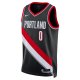 Unisex Portland Trail Blazers Damian Lillard Nike Black Swingman Jersey - Icon Edition