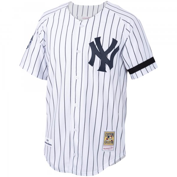 Men's New York Yankees Mariano Rivera Mitchell & Ness White/Navy Home 2000 Cooperstown Collection Jersey