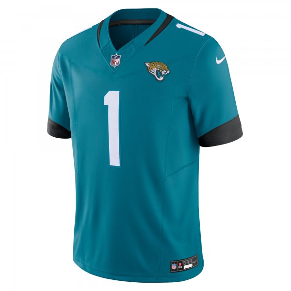 Men's Jacksonville Jaguars Travis Etienne Nike Teal Vapor F.U.S.E. Limited Jersey