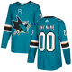 Men's Adidas Sharks Personalized Teal Green Home NHL Jersey