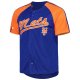 Men's New York Mets Stitches Royal Button-Down Raglan Fashion Jersey