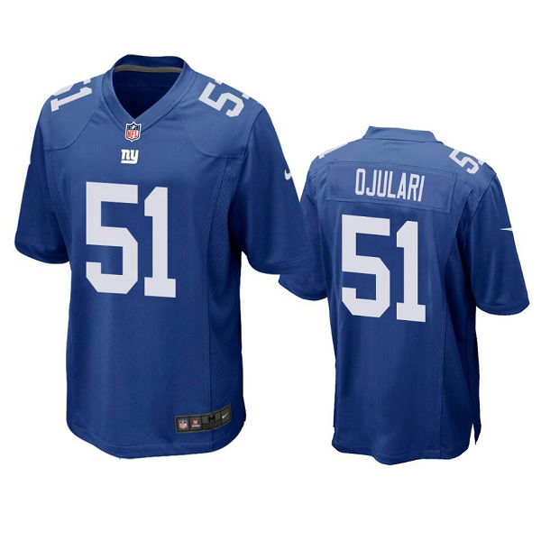 Men's New York Giants Azeez Ojulari #51 Royal Game NFL Jersey